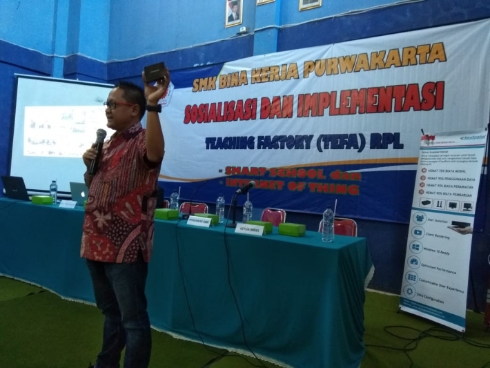 Sosialisasi dan Implementasi  SMK BINA KERJA PURWAKARTA Teaching Factory (TEFA) RPL